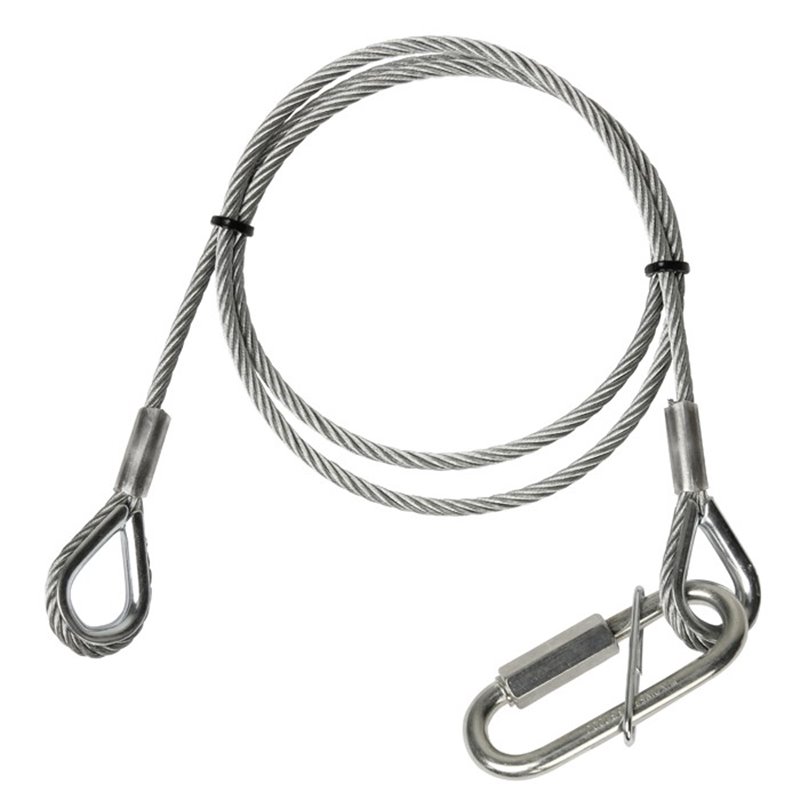 Corde de sécurité 5 mm avec lien à vis, 1 m