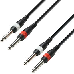 Sonoplay - Câble Audio 2 x RCA mâle vers 2 x Jack 6,35 mm mono 3 m