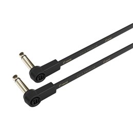 Flat Audio Cable, 6.3 mm Mono Gold Plug, 0.1 m