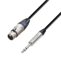 Câble Micro Neutrik XLR femelle vers Jack 6,35 mm TRS stéréo 3 m