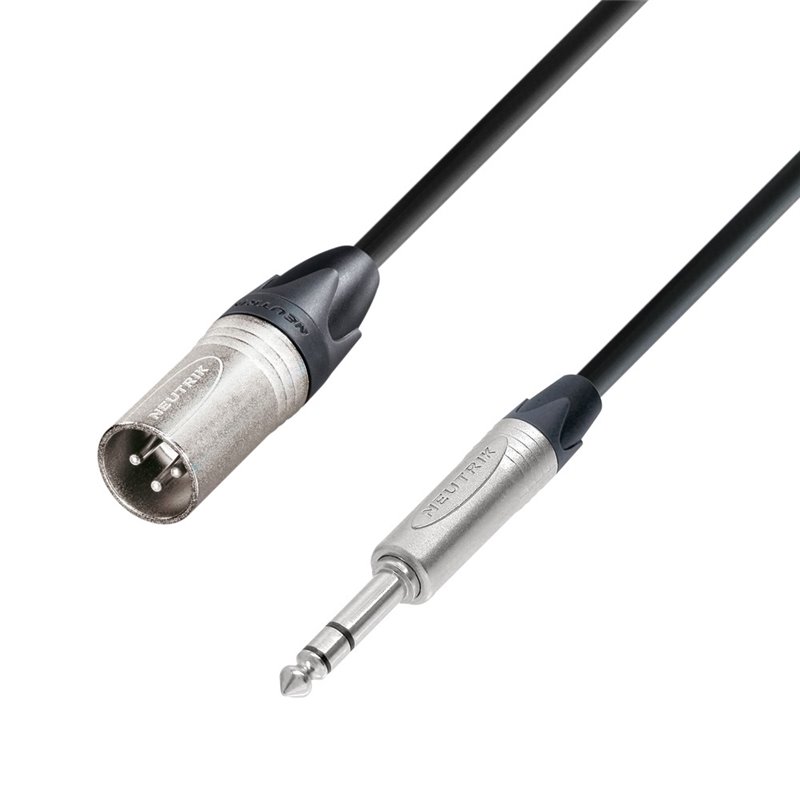 Câble Micro Neutrik XLR mâle vers Jack 6,35 mm TRS stéréo 5 m