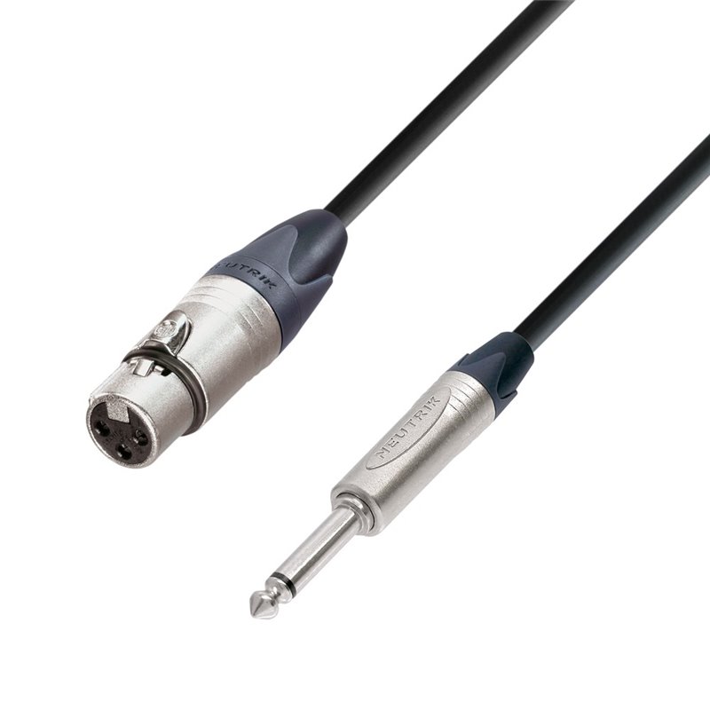 Câble Micro Neutrik XLR femelle vers Jack 6,35 mm mono 5 m