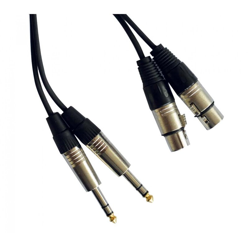 Sonoplay - Câble Micro XLR femelle vers Jack 6,35 mm TRS stéréo 3 m