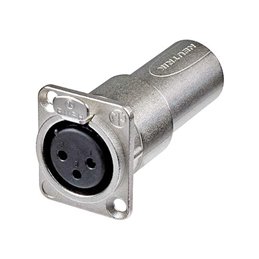 Embase adaptateur XLR femelle vers XLR mâle