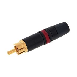 Connecteur REAN / RCA en Boîtier Métallique avec Marquage rouge et Contacts dorés