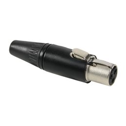 REAN Mini XLR XLR mâle 3 broches femelle noir avec contacts dorés