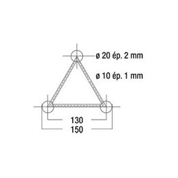 Structure alu triangulaire 150 de 2,00m (fournis avec kit)