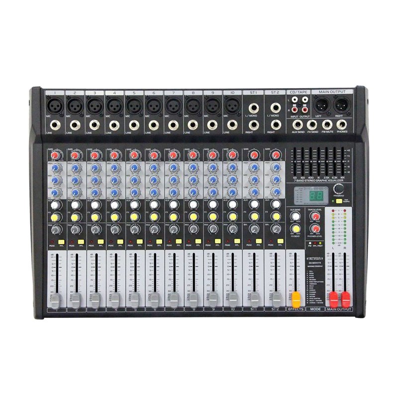 Table de mixage Audio à 3 canaux, panneau de son stéréo numérique BT,  Console système DSP